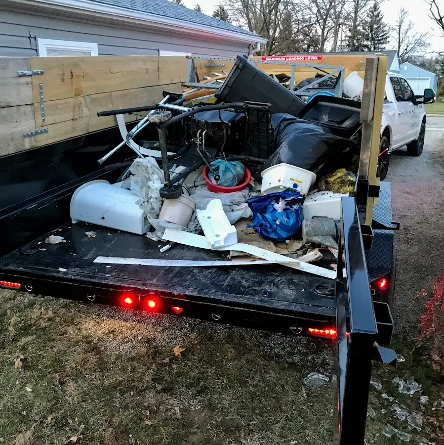 Roll-off dumpster delivered to a residential driveway in Morehead