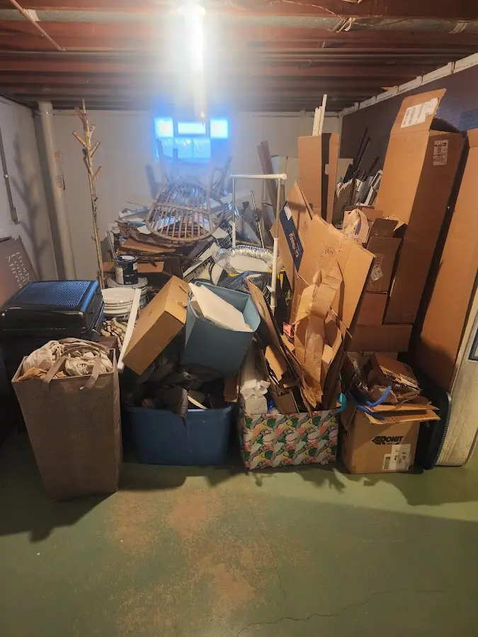 Roll-off dumpster container at job site for 8 Yard Dumpster Rental in Morehead